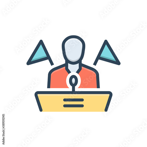 Color illustration icon for republican