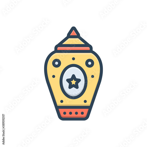 Color illustration icon for modern