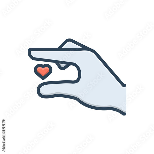 Color illustration icon for tiny