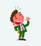 cartoon character ocartoon character of businessman laughing happilyf businessman laughing happily