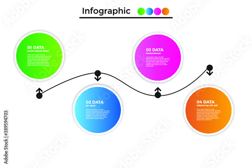 Colorful modern timeline infographic template. Eps10 vector illustration.