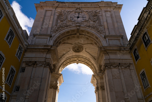 Arch building in the center of Lisbon