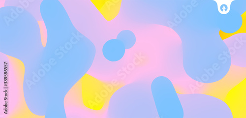 Abstract blurred color background. Trendy gradients. Vector illustration for advertising, marketing, presentation or screen. Fantasy digital art.