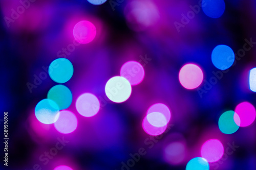 Christmass abstract bokeh background in colorful tones