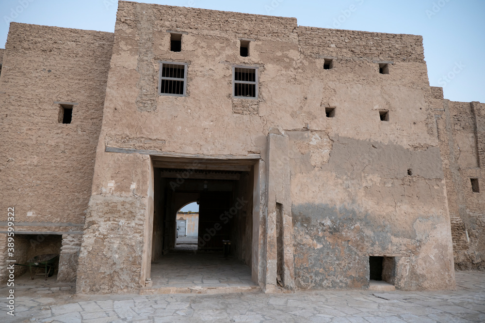 Al Uqair Fort abandoned old building in Eastern Saudi Arabia