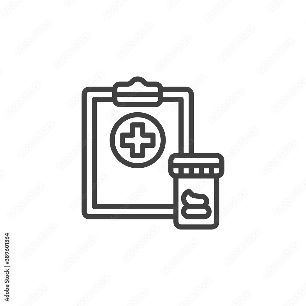 Stool analysis line icon. linear style sign for mobile concept and web design. Fecal analysis outline vector icon. Symbol, logo illustration. Vector graphics Stool analysis line icon. linear style sign for mobile concept and web design. Fecal analysis outline vector icon. Symbol, logo illustration. Vector graphics