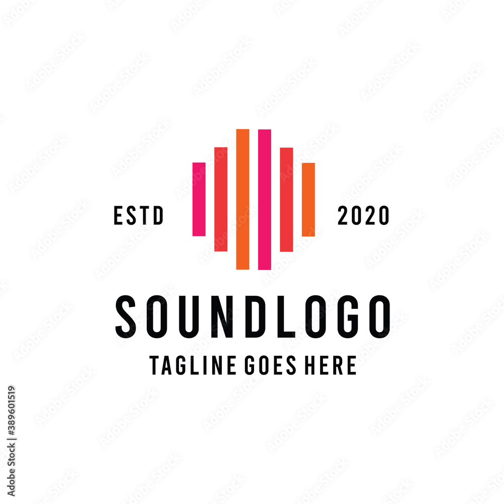 Sound Wave equalizer Logo design Vector Sound Wave equalizer Logo design Vector