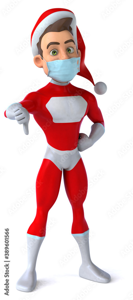 Fun super Santa Claus with a mask Fun super Santa Claus with a mask