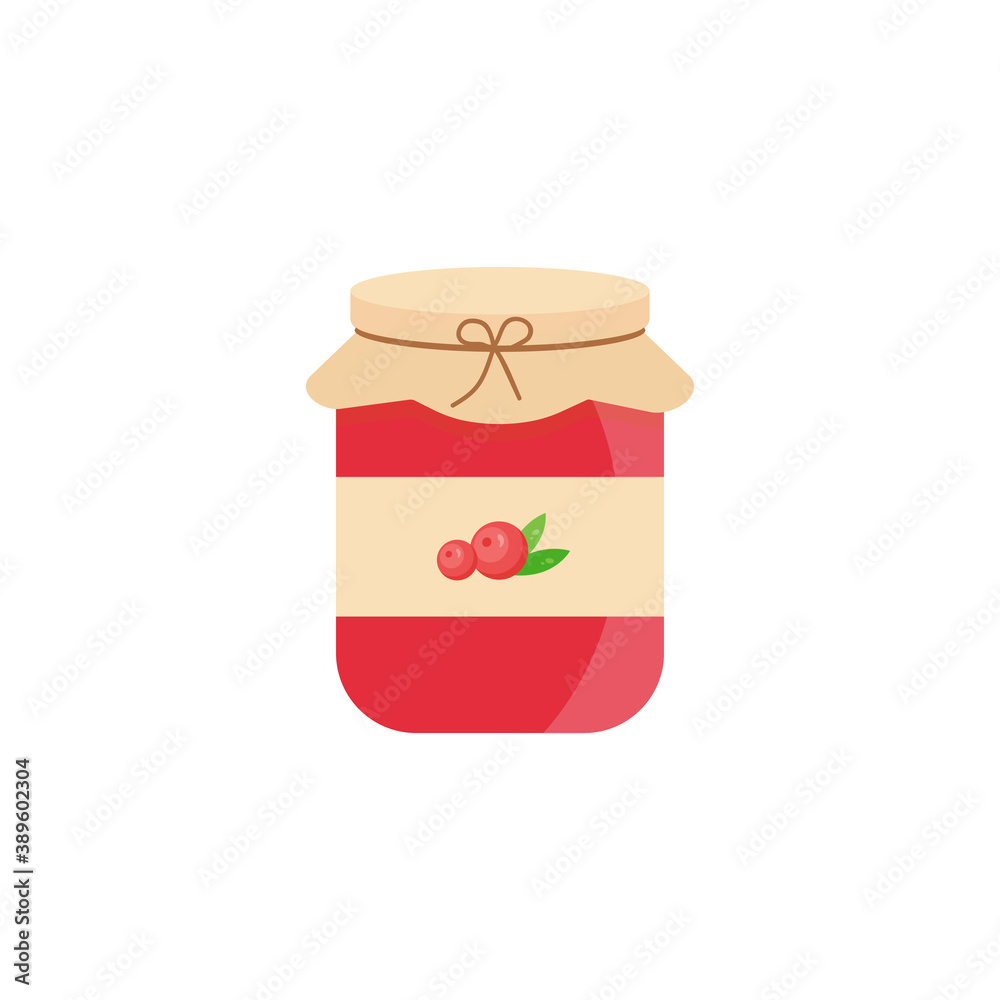 This is a glass jar of jam with berry isolated on a white background. This is a glass jar of jam with berry isolated on a white background.