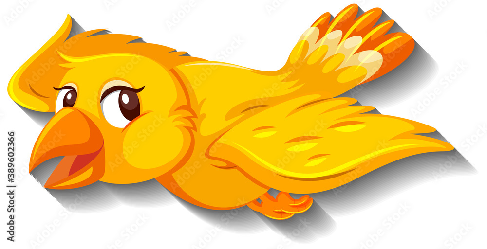 Cute yellow bird cartoon character Cute yellow bird cartoon character
