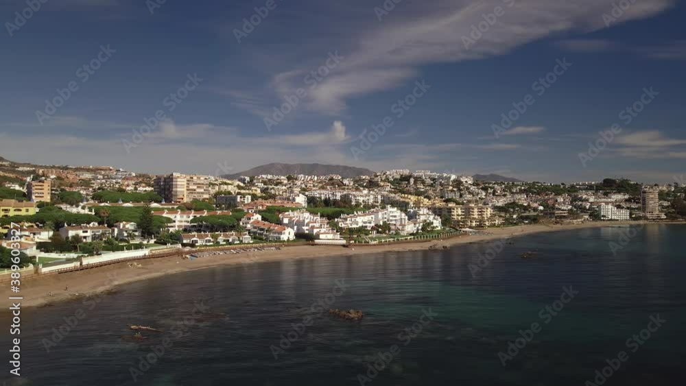 Aerial 4K view of Mediterranean coastline moving forward Aerial 4K view of Mediterranean coastline moving forward