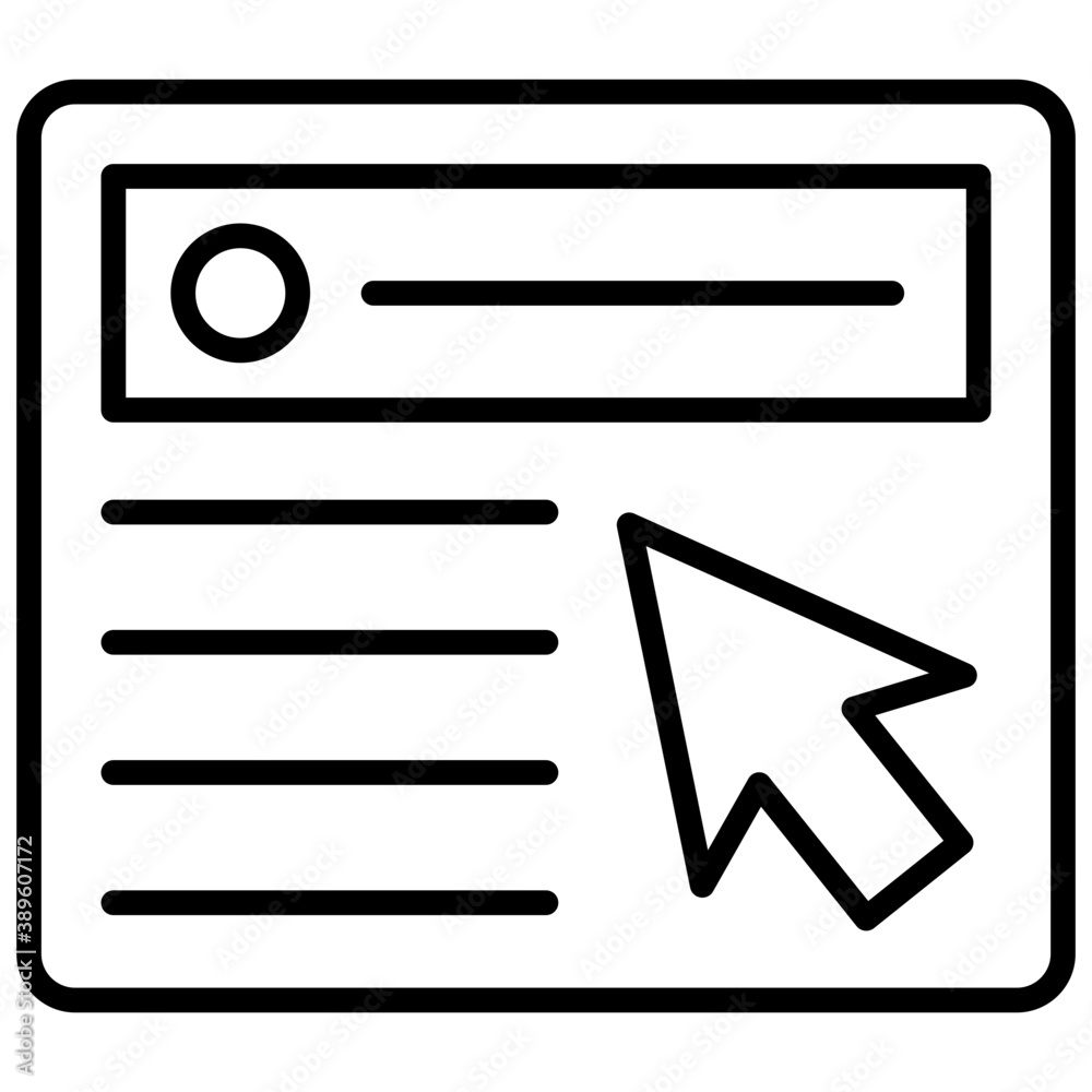 Digital banner, online advertisement, colored line icon
Digital banner, online advertisement, colored line icon