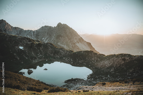 Blick auf den oder die beiden Gaisalpseen photo