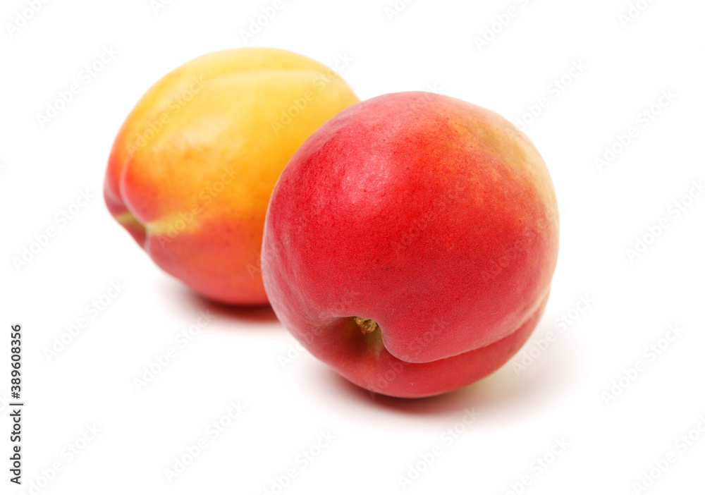 Fresh apricot fruits isolated on white background Fresh apricot fruits isolated on white background