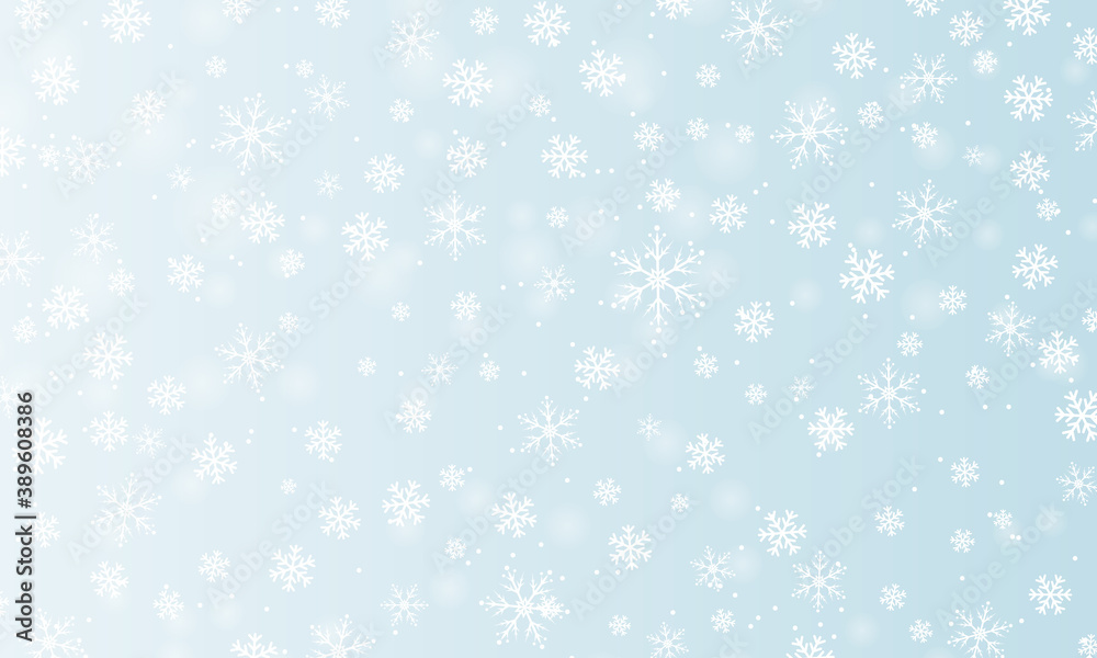 Snow background. Winter snowfall. White snowflakes on blue sky. Christmas background. Falling snow. Snow background. Winter snowfall. White snowflakes on blue sky. Christmas background. Falling snow.