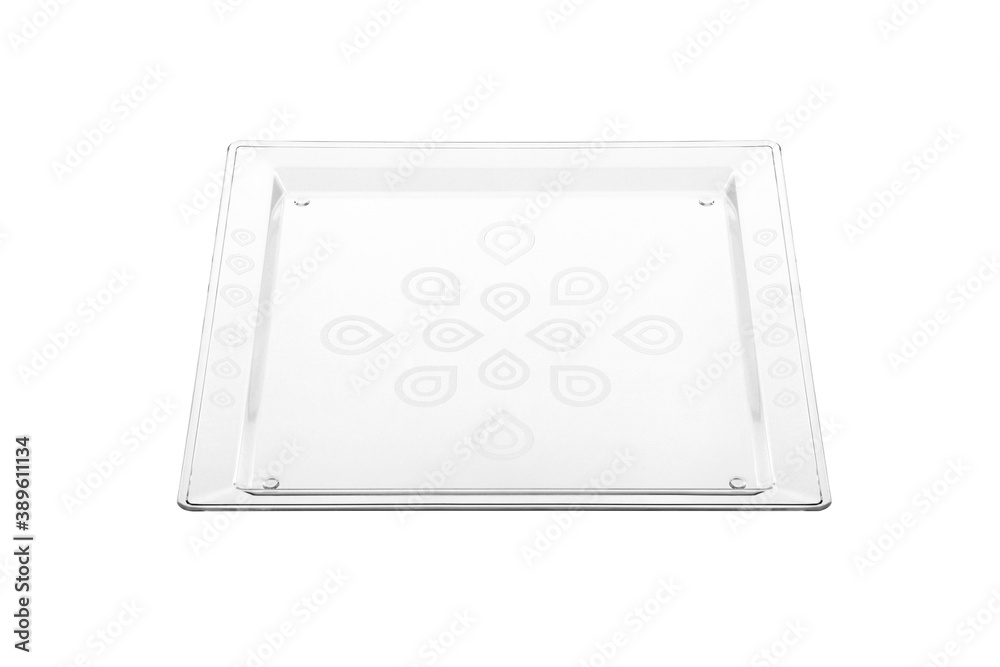 Disposable plastic containers on a white background Disposable plastic containers on a white background