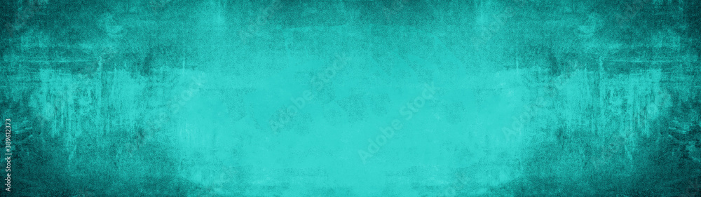 Abstract aquamarine turquoise concrete stone paper texture background banner, trend color 2020 Abstract aquamarine turquoise concrete stone paper texture background banner, trend color 2020