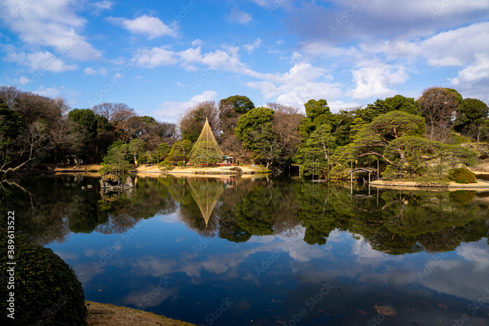 Fototapeta premium 晴れた日の日本庭園！