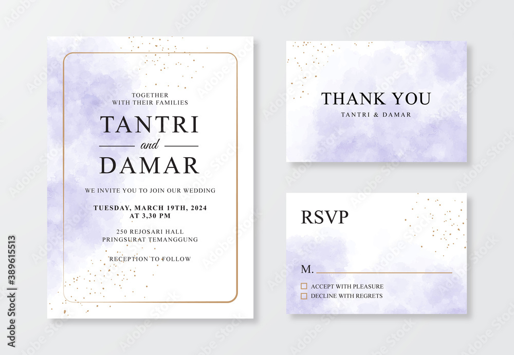 Beautiful splash for wedding invitation card template
