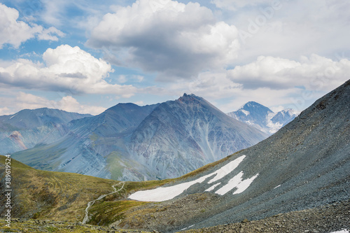 View from the pass Karatyurek. Altai landscape. Russia. photo