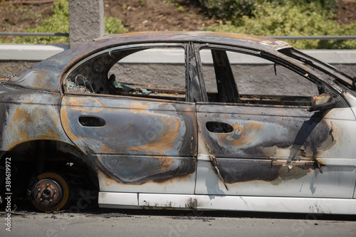 Burnt Out Car Hobart
