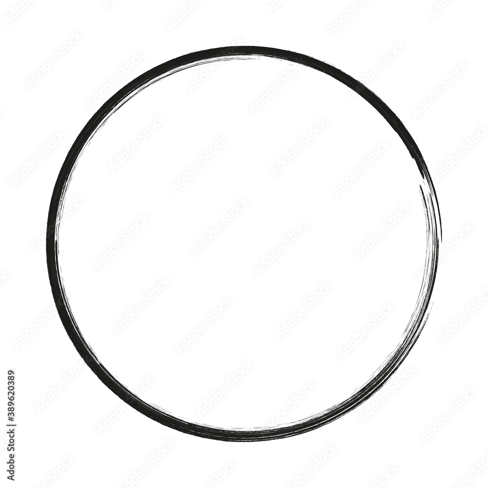 vector brush strokes circles of paint on white background. Ink hand drawn paint brush circle. Logo, label design element vector illustration. Black abstract circle. Frame vector brush strokes circles of paint on white background. Ink hand drawn paint brush circle. Logo, label design element vector illustration. Black abstract circle. Frame