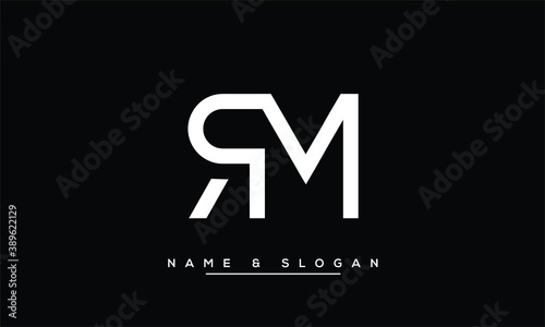 RM, MR, R, M  Abstract Letters Logo Monogram