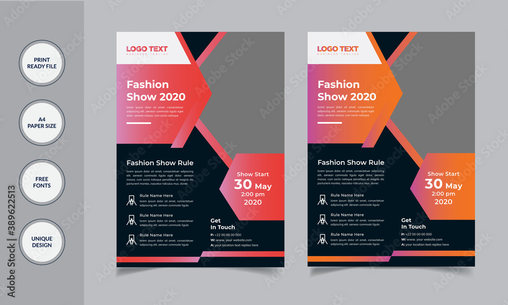 Clothes Shop New Fashion Sale Flyer Template
vector template in A4 size.