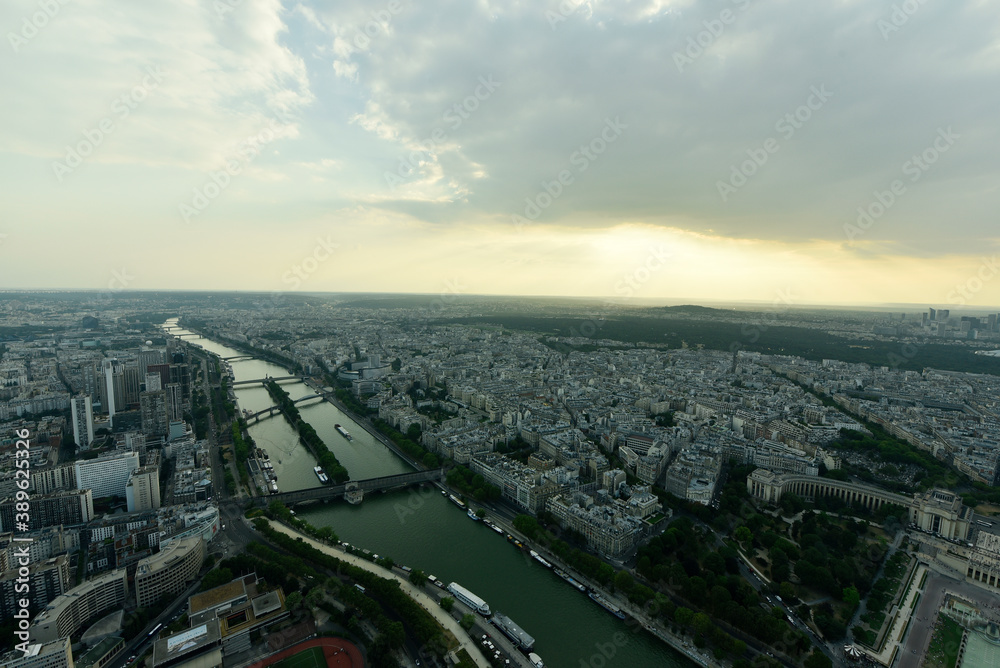 Paris - France. View from Tour Eiffel