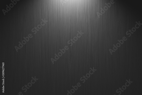 black Metal background texture with light effect. Graphic art design. 3D
