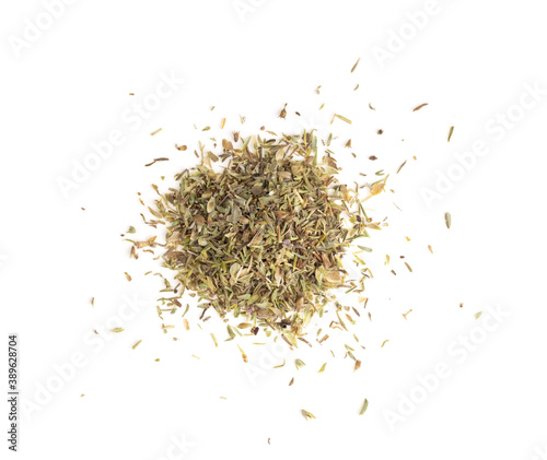 thyme leaves isolated on white background
