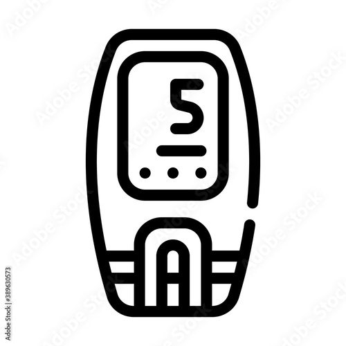 lactate control tool line icon vector illustration