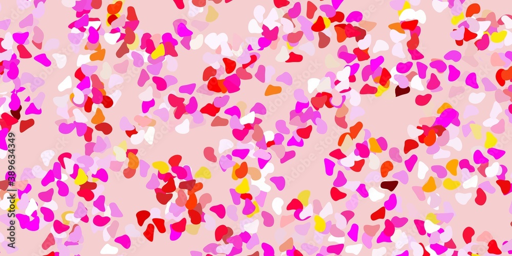 Light pink, yellow vector texture with memphis shapes. Light pink, yellow vector texture with memphis shapes.