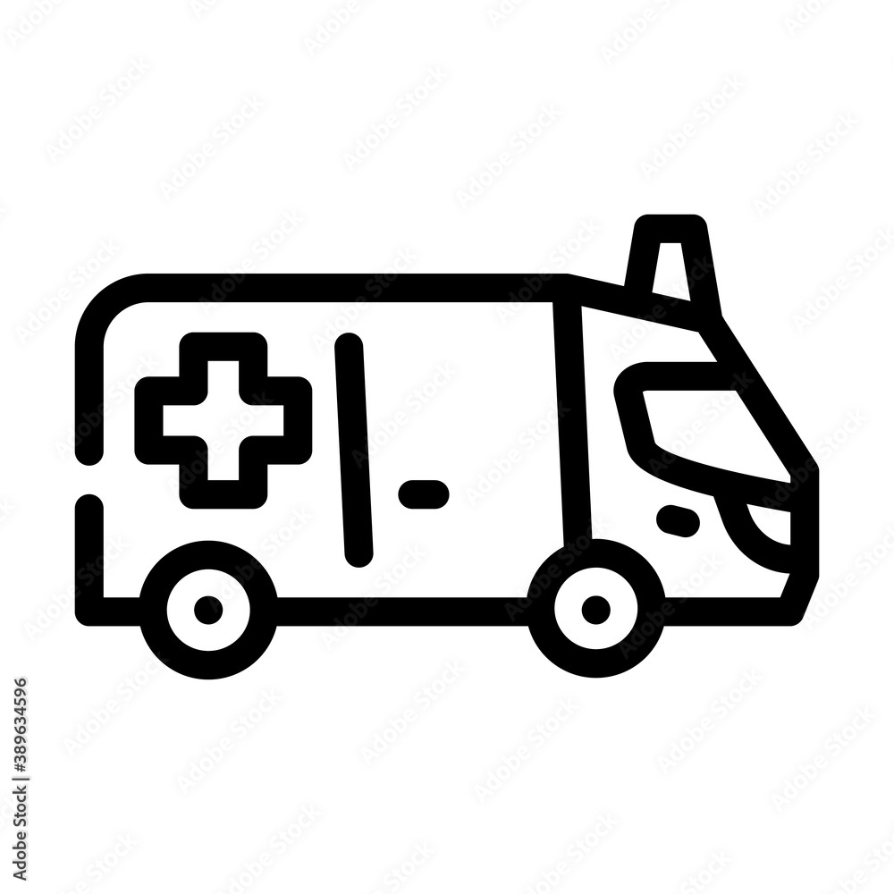 ambulance car line icon vector illustration sign ambulance car line icon vector illustration sign