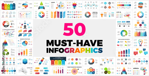 50 Must-Have Infographics for your presentation. Special Offer with my best info graphic templates. photo