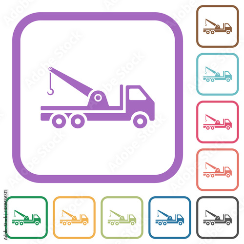 Crane truck simple icons photo