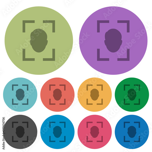 Camera selfie mode color darker flat icons