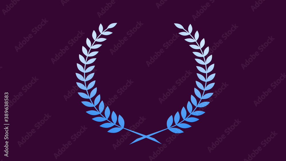 Best aqua color wreath icon on pink dark background, New wheat icon Best aqua color wreath icon on pink dark background, New wheat icon
