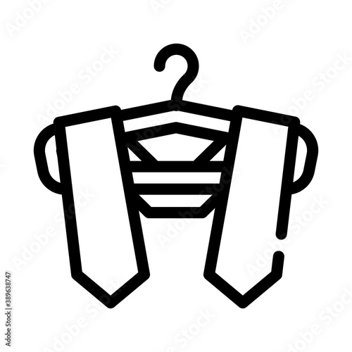 graduation stole line icon vector illustration sign