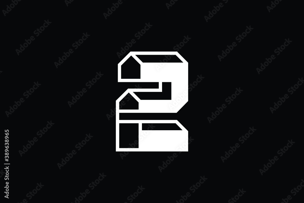 Logo design of Z ZZ in vector for construction, home, real estate, building, property. Minimal awesome trendy professional logo design template on black background.