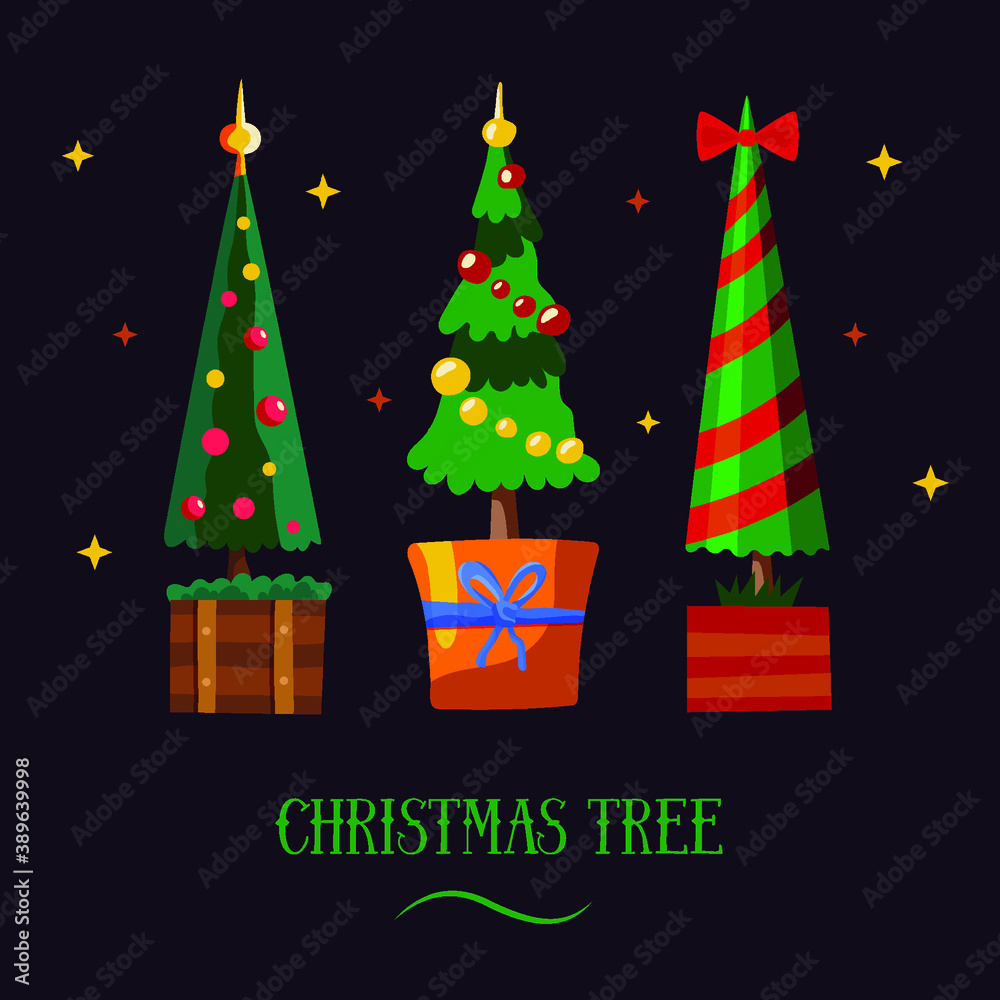 Fototapeta premium christmas tree with gifts