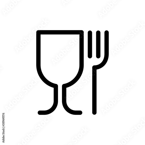 Food grade plastic icon isolated on white