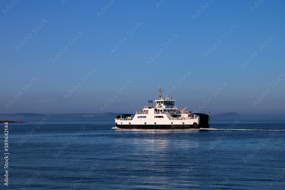 Car Ferry Sailing Out of Largs in Scotland