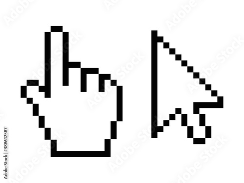 Pixel arrow web cursors