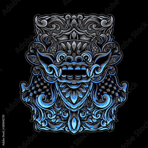 Barong Bali Illustration