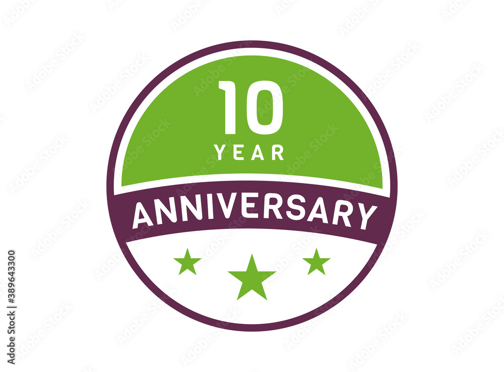 10 years anniversary image, 10 year Anniversary logo isolated on white background 10 years anniversary image, 10 year Anniversary logo isolated on white background
