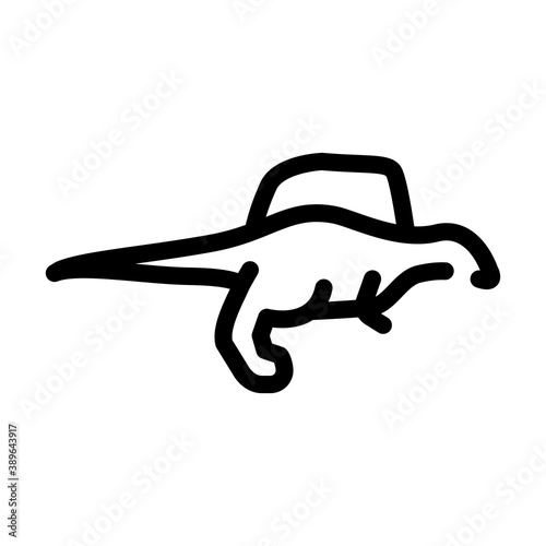 spinosaurus dinosaur line icon vector illustration sign