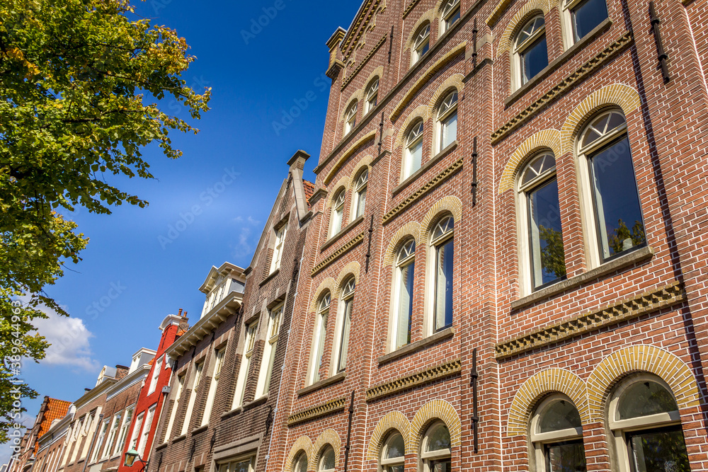 Typical Dutch houses in Haarlem, The Netherlands