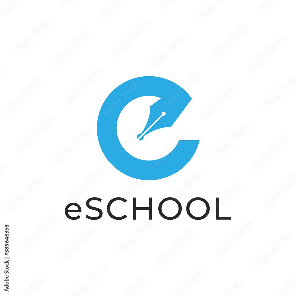 e letter initials educational e school logo design template e letter initials educational e school logo design template