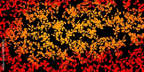 Dark orange vector background with random forms.